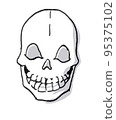 skull and crossbones bone bad ominous simple 95375102