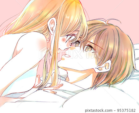 A playful male and female couple A playful male and female couple 95375182