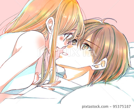 A playful male and female couple 95375187