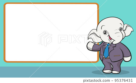 cute Elephant teacher mascot cute Elephant teacher mascot 95376431