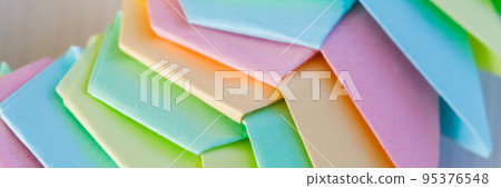 Colorful origami panoramic background, abstract panorama 95376548