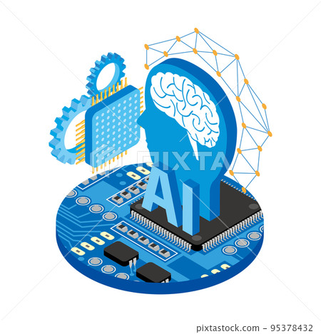 Image illustration of artificial intelligence technology 95378432