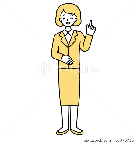 Illustration of woman in suit Illustration of woman in suit 95379739