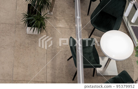 Top view of table and chairs 95379952