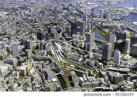 Aerial view near Yokohama Station Aerial view near Yokohama Station 95380197