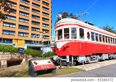岐阜站前保存完好的火車的風景 95380372