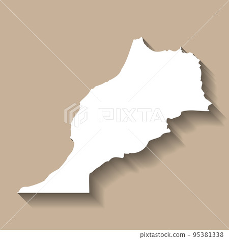 Morocco vector country map silhouette Morocco vector country map silhouette 95381338