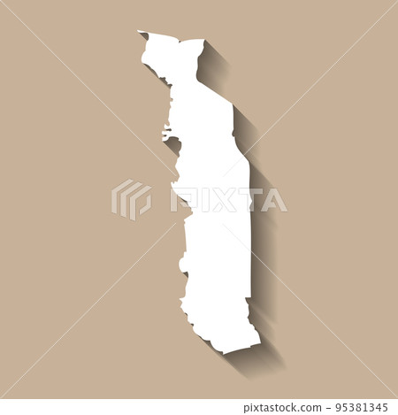 Togo vector country map silhouette 95381345