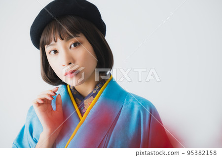 和服色素色風衣 95382158