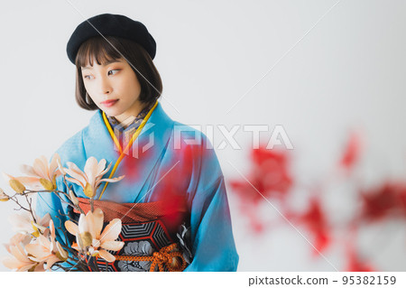 和服色素色風衣 95382159