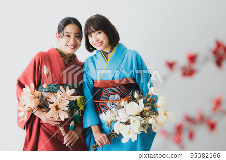 Kimono colored plain furisode Kimono colored plain furisode 95382166