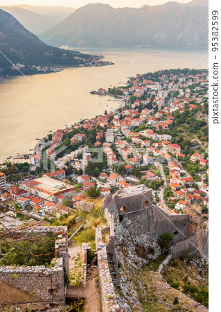 The bay of the city of Kotor in Montenegro The bay of the city of Kotor in Montenegro 95382599