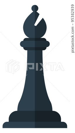 Bishop icon. Black chess figure. Game challenge symbol Bishop icon. Black chess figure. Game challenge symbol 95382939