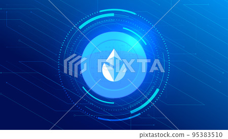 Lido Staked Ether Price (STETH) coin banner. STETH coin cryptocurrency concept banner background. 95383510