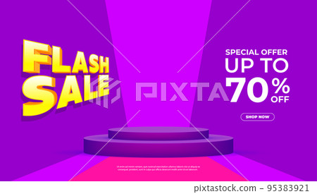 Flash sale banner template. Layout for online shopping, product, promotions, website and brochure. 95383921