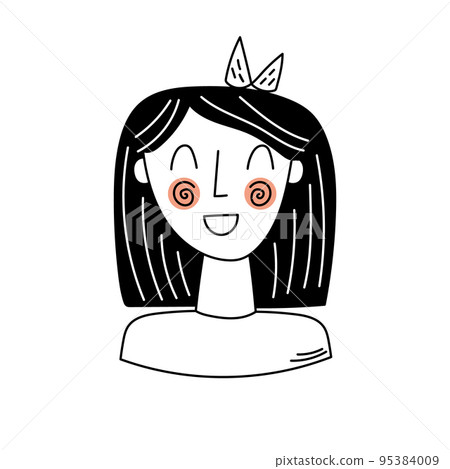 Portrait of a cute smiling girl Portrait of a cute smiling girl 95384009