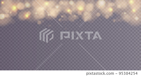 Shining bokeh isolated on transparent background. Light isolated lights. Transparent blurry shapes. Abstract light effect. Vector illustration. Shining bokeh isolated on transparent background. Light isolated lights. Transparent blurry shapes. Abstract light effect. Vector illustration. 95384254