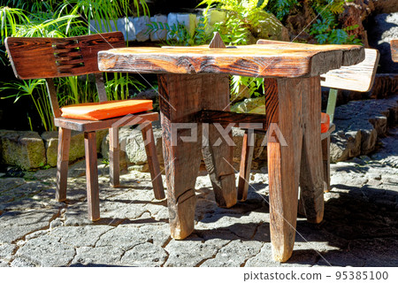 Tables at Jameos del Agua in Lanzarote - Spain 95385100