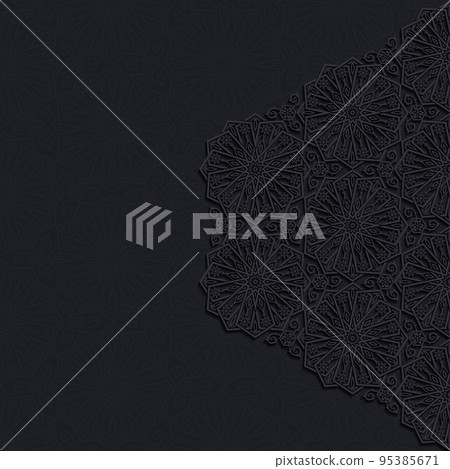 Decorative background with traditional floral ornament. Vector illustration. 95385671