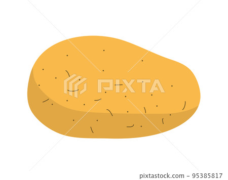 Raw potatoes vegetable isolated on white background 95385817