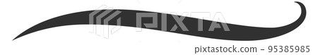 Curly swoosh. Text tail. Retro decorative element 95385985