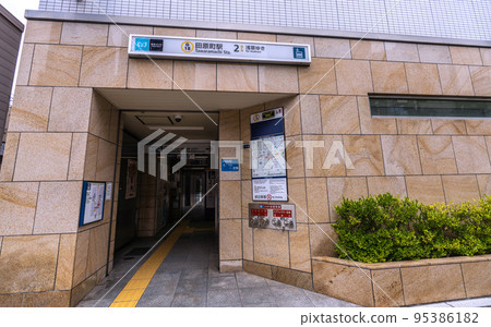 Tokyo cityscape in Japan Tokyo Metro Ginza Line Tawaramachi Station (Exit 3), etc. 95386182