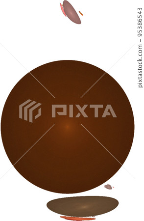 composition of round and oval shapes in brown tones, isolated element, decor composition of round and oval shapes in brown tones, isolated element, decor 95386543
