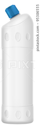 Cleaning gel bottle mockup. Realistic white detergent Cleaning gel bottle mockup. Realistic white detergent 95386555