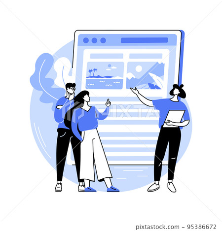 Choose destination isolated cartoon vector illustrations. 95386672