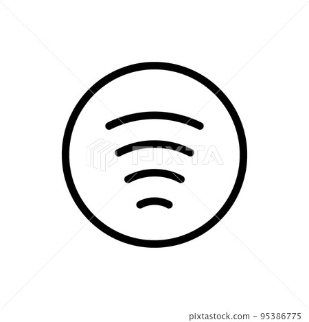 NFC payment black icon. Near field communication, NFC sign. Wireless pay symbol 95386775