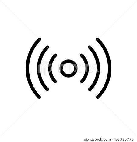 Near field communication, NFC black icon. NFC payment sign. Wireless pay symbol 95386776