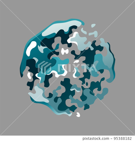 Soap bubble animation element. Ball chemical or water spherical figure. Round burst explosion sprite sheet effect. Game or motion design. Vector isolated frame in cartoon style 95388182