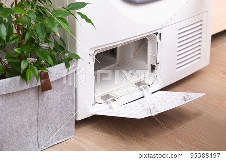 Drying machine with a full filter of lint, hair Drying machine with a full filter of lint, hair 95388497