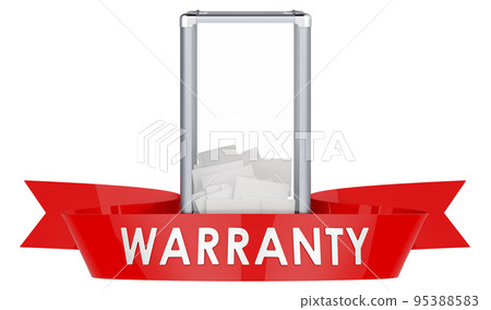 Ballot box warranty concept. 3D rendering Ballot box warranty concept. 3D rendering 95388583