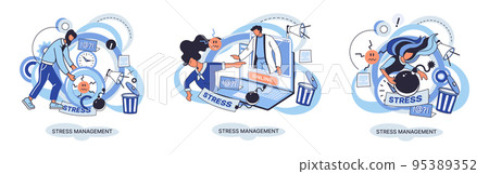 Stress management abstract metaphor, pressure control, depression, emotional tension, mental health Stress management abstract metaphor, pressure control, depression, emotional tension, mental health 95389352