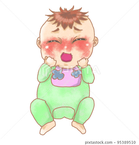 Baby trouble cough green clothes Baby trouble cough green clothes 95389510