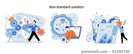 Non Standard Options Examples Non standart solution. Creation of individual... - Stock Illustration ...