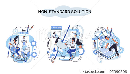 Solution solving problem metaphor, answer to question or creativity idea and innovation help business success Solution solving problem metaphor, answer to question or creativity idea and innovation help business success 95390808