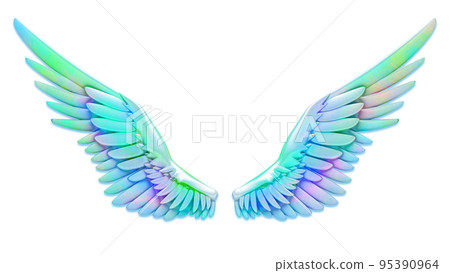帶面具羽毛翼鳥藍色的翅膀 帶面具羽毛翼鳥藍色的翅膀 95390964