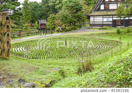 飛驒之裡(雨天)秋天的車田 飛驒之裡(雨天)秋天的車田 95391586