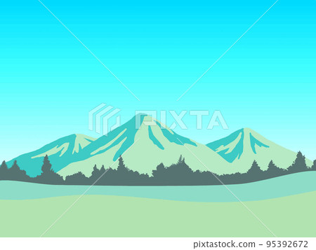 清新的山景 清新的山景 95392672