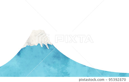 單張富士山賀年卡素材的風景插畫 95392870