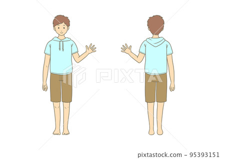 Boy's full body illustration Boy's full body illustration 95393151