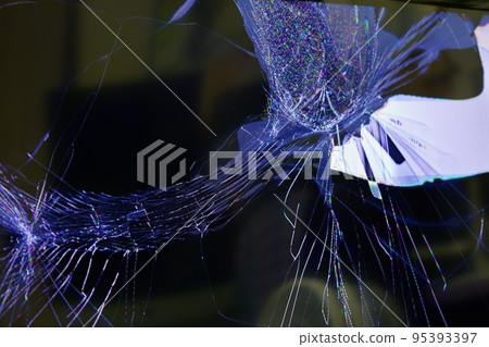 Broken LCD TV monitor Broken LCD TV monitor 95393397
