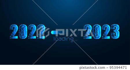 Futuristic Loading from 2022 to 2023 business web banner on dark blue. Planning, New Year golas Futuristic Loading from 2022 to 2023 business web banner on dark blue. Planning, New Year golas 95394471