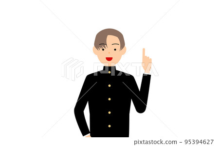 一名男學生穿著校服,指點並給出建議 一名男學生穿著校服,指點並給出建議 95394627