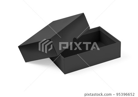 A black cardboard box isolated 95396652