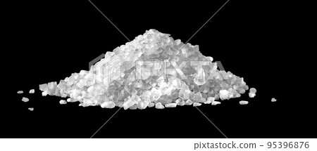 A heap of sea salt on black A heap of sea salt on black 95396876
