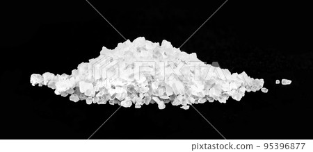 A heap of sea salt on black A heap of sea salt on black 95396877