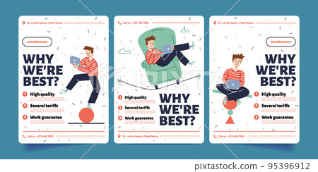 Why we are the best banners, balance with laptop 95396912